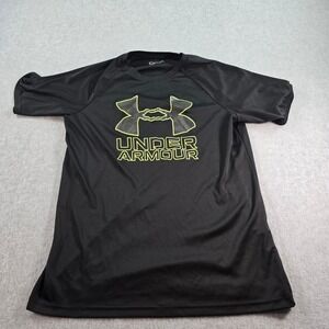 Under Armour Kids Black T Shirt Youth Large Loose Fit Graphic Tee